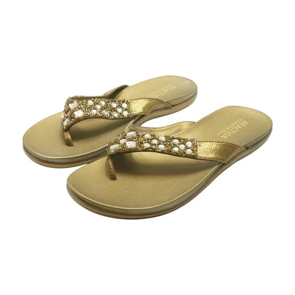 Bronze Flip Flop Sandals