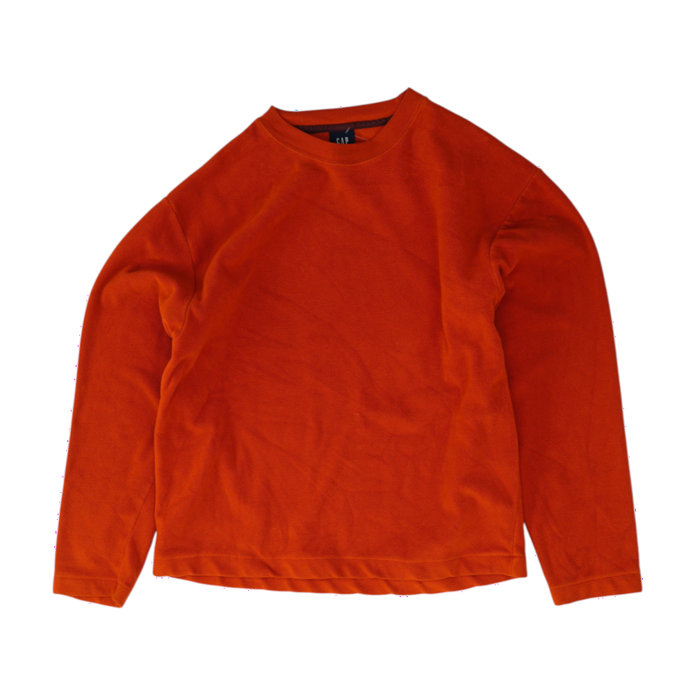 Orange Solid Sweatshirt Pullover