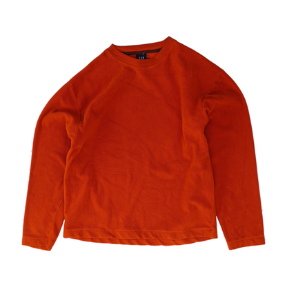 Orange Solid Sweatshirt Pullover