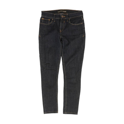 Navy Solid Mid Rise Skinny Leg Jeans