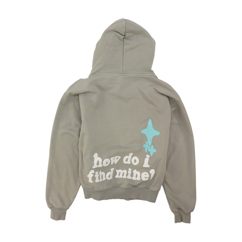 Gray Solid Hoodie Pullover