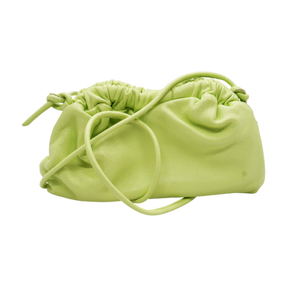 Mint Lambskin Cloud Clutch