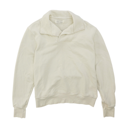 Cream Solid Sweatshirt Pullover