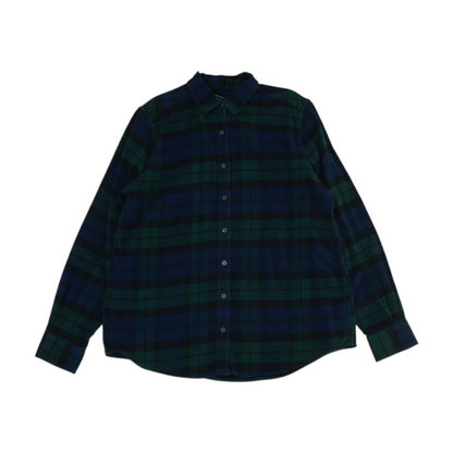 Green Plaid Flannel Button Down