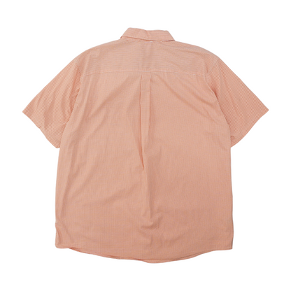 White Check Short Sleeve Button Down