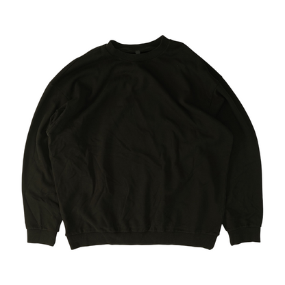 Black Solid Sweatshirt Pullover