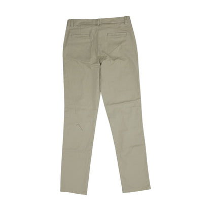 Beige Solid Chino Pants