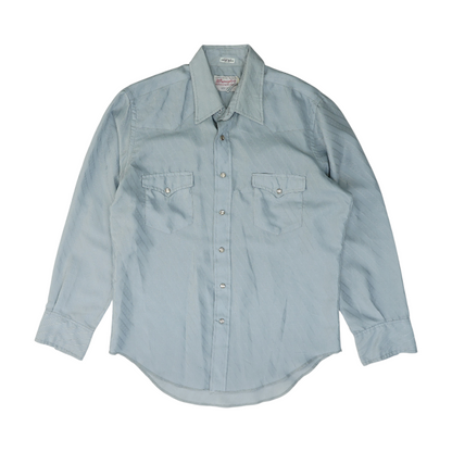 Gray Abstract Long Sleeve Button Down