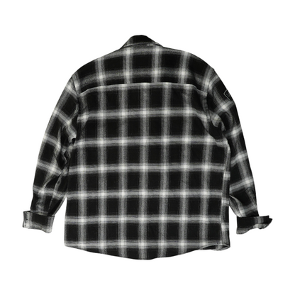 Black Plaid Flannel Button Down
