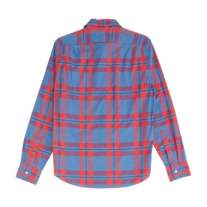 Blue Plaid Long Sleeve Button Down