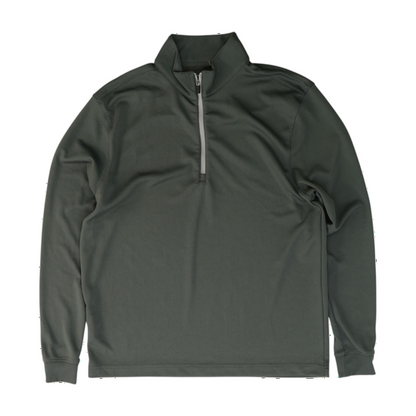 Gray Solid 1/4 Zip Pullover