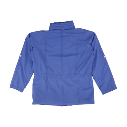 Blue Solid Rain Jacket