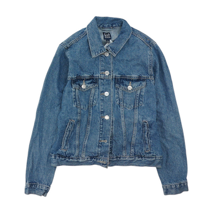 Blue Solid Denim Jacket