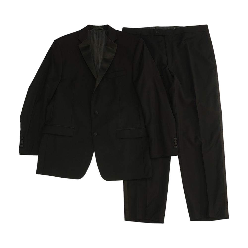 Black Long Solid Suit