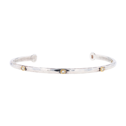 Sterling Silver Diamond Cuff Bracelet