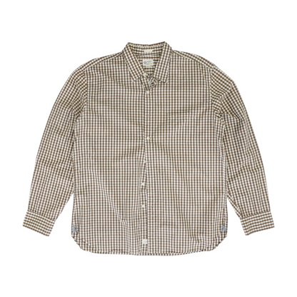 Brown Check Long Sleeve Button Down