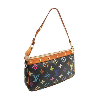 Black Pochette Accessoires in Multicolore Monogram Canvas