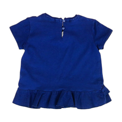 Navy Solid Crewneck Knit Top