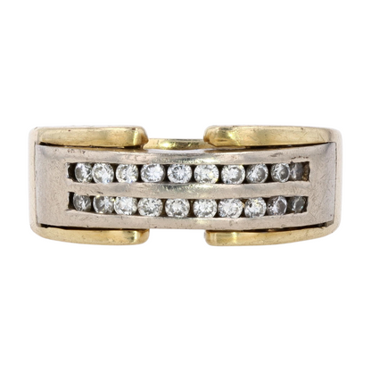 1/5 ctw 14K Two-Tone Gold Diamond Band
