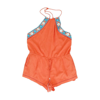 Pink Solid Romper
