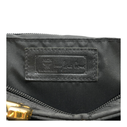 Black Visetos Nylon Mini Top Handle Bag