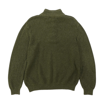 Green Solid Pullover Sweater