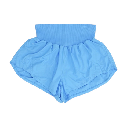 Blue Solid Active Shorts