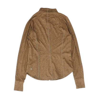 Brown Print Active Jacket
