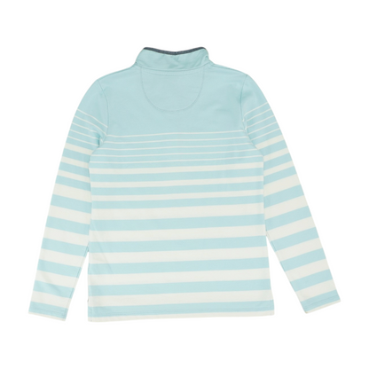 Blue Striped 1/4 Zip Pullover