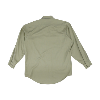 Khaki Solid Long Sleeve Button Down