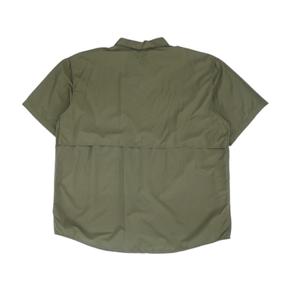 Olive Solid Outdoor Button Down