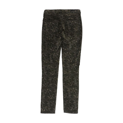 Black Graphic Five Pocket Pants