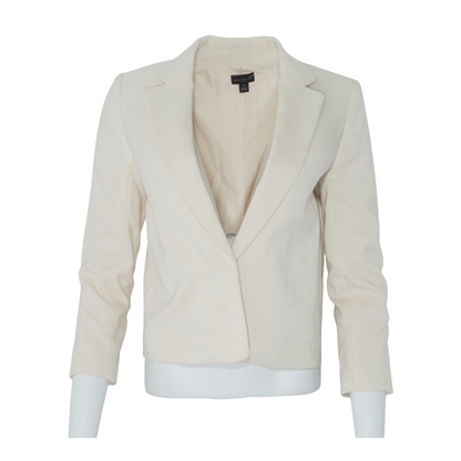 Cream Solid Blazer