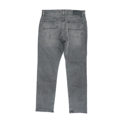Gray Striped Regular Jeans