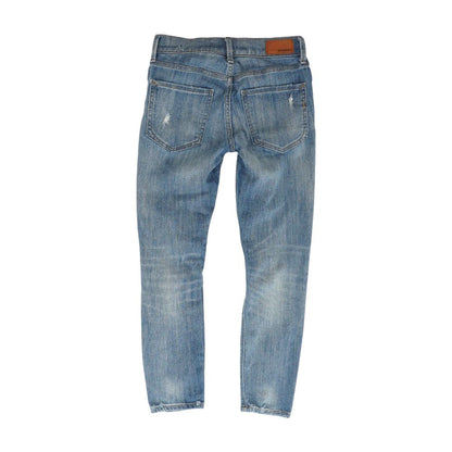 Blue Solid Low Rise Skinny Leg Jeans