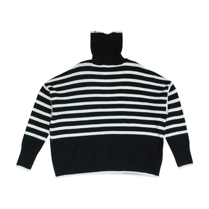 Black Striped Pullover Sweater