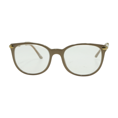 Beige Round Prescription Eyewear