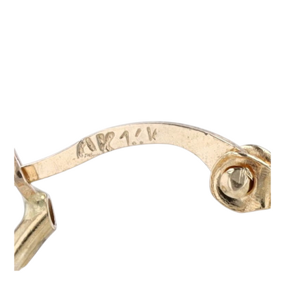 14K Tri-Tone Gold Hoop Earrings