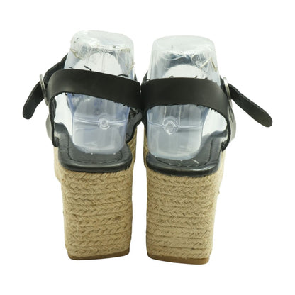 Black Wedged Sandals