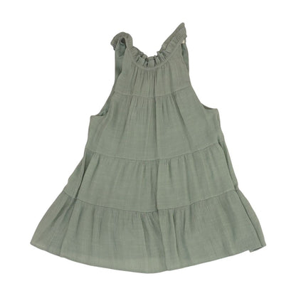 Green Solid Short Sleeve Blouse
