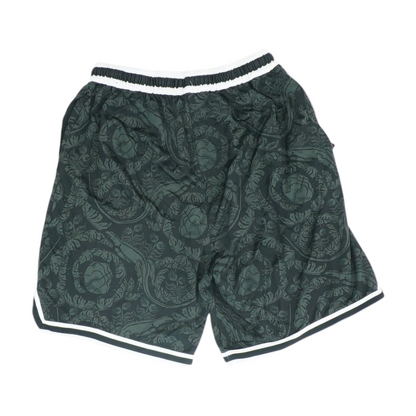 Black Abstract Active Shorts