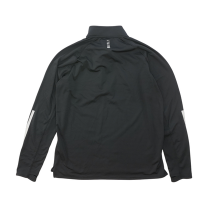 Black Solid 1/4 Zip Pullover
