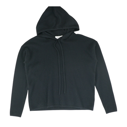 Black Solid Hoodie Pullover