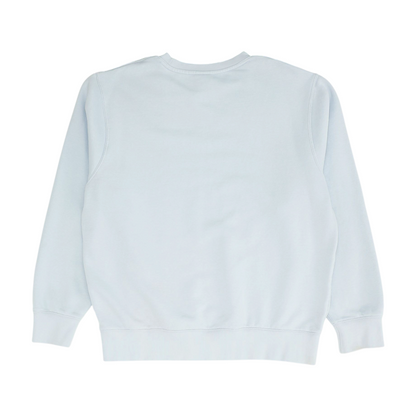 Blue Solid Sweatshirt Pullover