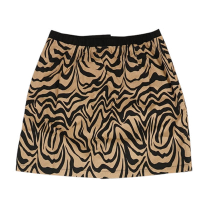 Ivory Animal Print Mini Skirt