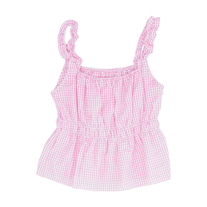 Pink Check Blouse
