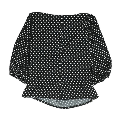 Black Petite Polka Dot Blouse