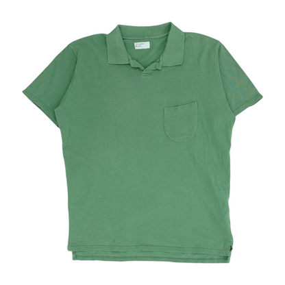Green Solid Short Sleeve Polo