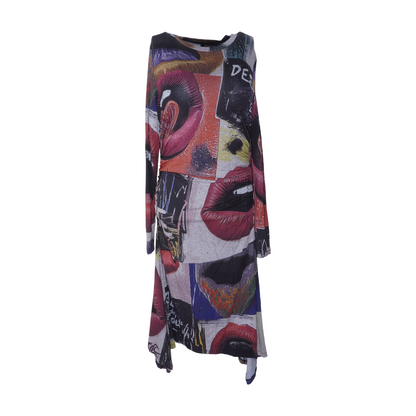 Multi Graphic Midi Dress