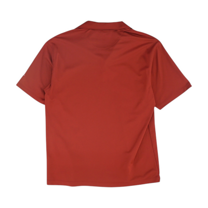 Red Solid Short Sleeve Polo